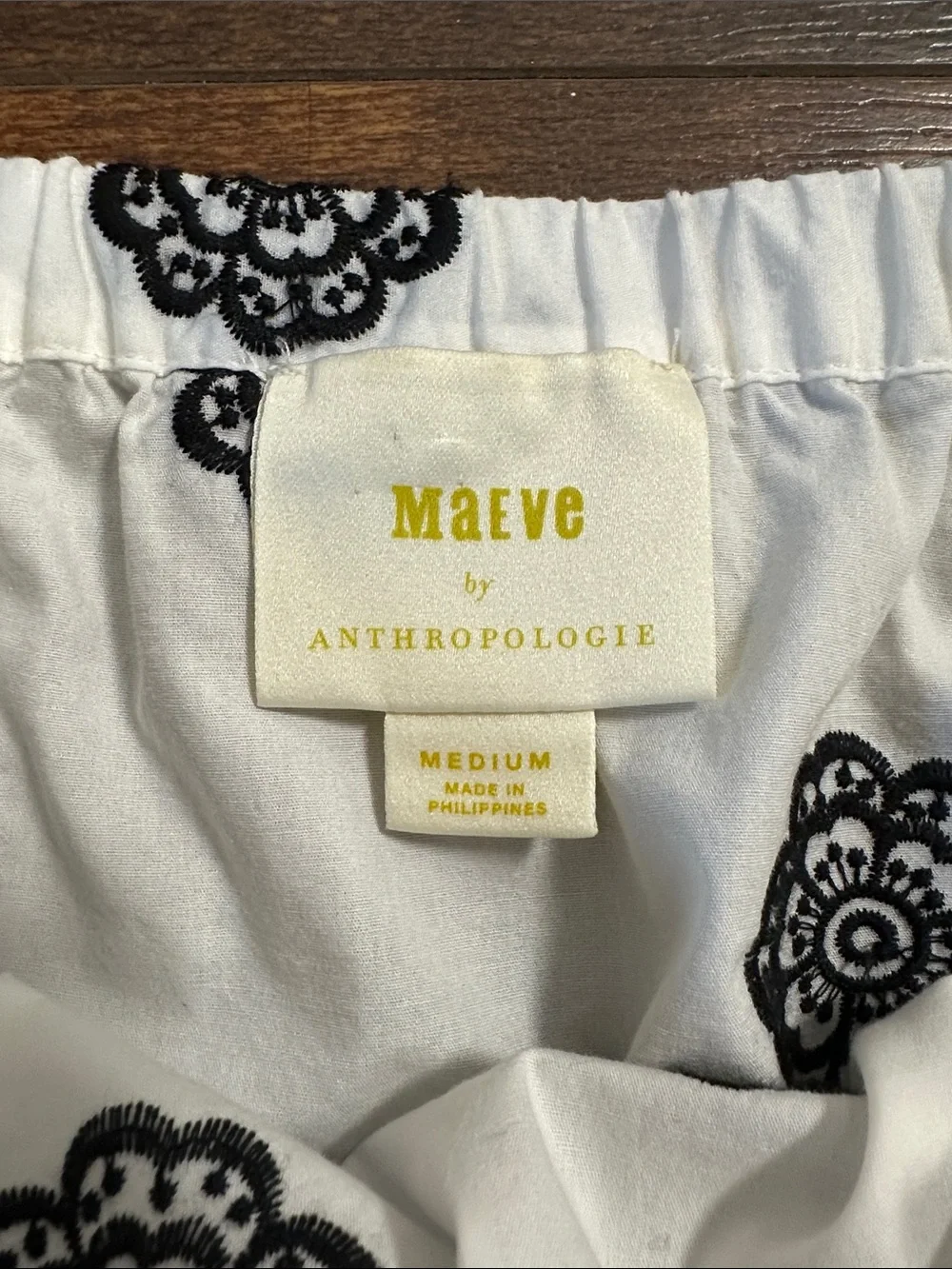 Maeve Anthro Off Shoulder Puff Sleeve Blouse M 🖤🤍✨